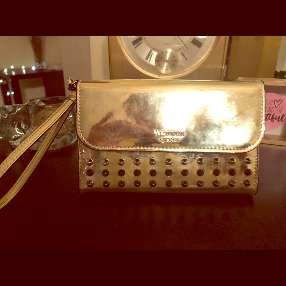 Victoria Secret Gold wristlet